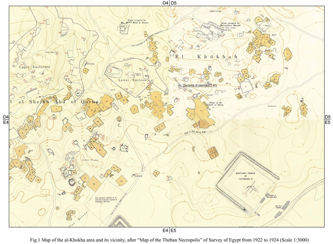 アル＝コーカ地区周辺遺跡地図